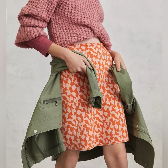 Anthropologie Dresses & Skirts - Anthropologie Orange and Pink Skirt